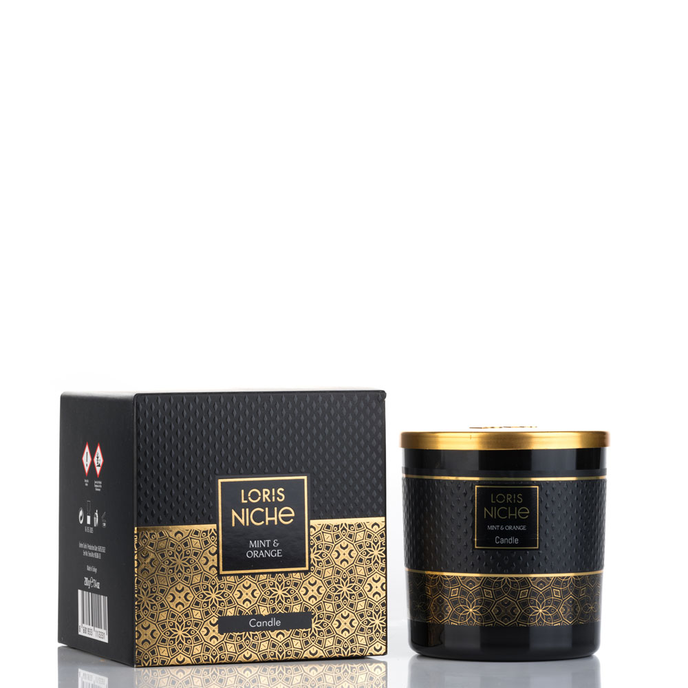 Loris Nische Kerze Mint Orange